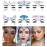 iMethod Mermaid Face Jewels - Stick On Gems, Rave Accessories for Festival & Holiday Costumes, 6 Pcs, Multicolored