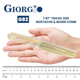 Giorgio G82 IVY 4 Inch Handmade Folding Pocket Comb for Men, Fine Tooth Hair Comb Straightener for Everyday Grooming Styling Hair, Beard or Mustache, Use Dry or with Balms, Saw Cut Hand Polished Giorgio G82 IVY 4 Inch Handmade Folding Pocket Comb for Men, Fine Tooth Hair Comb Straightener for Everyday Grooming Styling Hair, Beard or Mustache, Use Dry or with Balms, Saw Cut Hand Polished