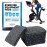 Impresa 6-Pack Exercise Equipment Pads - Workout Mats for Home Gym - 4 x 4 x 0.5 in Rubber Floor Protectors - Anti-Skid Foot Pads for Treadmill Pad & Exercise Bike - Rubber Gym Flooring Shields