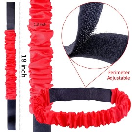 Augshy 5 Pcs 3 Legged Race Bands, Colorful Elastic Tie Rope Bands for Carnival Relay Race, Field Day Games, Adults Outdoor Team Game Party Supplies