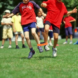 Augshy 5 Pcs 3 Legged Race Bands, Colorful Elastic Tie Rope Bands for Carnival Relay Race, Field Day Games, Adults Outdoor Team Game Party Supplies