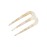 French Amie Tri Prongs Ivory Cream Nougat 3 Handmade Cellulose Acetate Bun Holder Chignon Hair Pin Stick