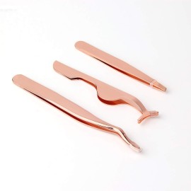 Arroyner 3Pcs Eyelashes Tool Fake Lash Applicator Lash Tools Fake Eyelashes Scissors (Rose Golden) Arroyner 3Pcs Eyelashes Tool Fake Lash Applicator Lash Tools Fake Eyelashes Scissors (Rose Golden)