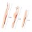 Arroyner 3Pcs Eyelashes Tool Fake Lash Applicator Lash Tools Fake Eyelashes Scissors (Rose Golden)