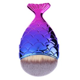 Tvoip 2PCS Fishtail Bottom Brush Powder Blush Makeup Cosmetic Mermaid Brushes Tool Fish Scale Makeup Brush mermaid brush fondation pinceles Tvoip 2PCS Fishtail Bottom Brush Powder Blush Makeup Cosmetic Mermaid Brushes Tool Fish Scale Makeup Brush mermaid brush fondation pinceles