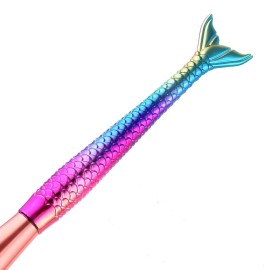 Tvoip 2PCS Fishtail Bottom Brush Powder Blush Makeup Cosmetic Mermaid Brushes Tool Fish Scale Makeup Brush mermaid brush fondation pinceles Tvoip 2PCS Fishtail Bottom Brush Powder Blush Makeup Cosmetic Mermaid Brushes Tool Fish Scale Makeup Brush mermaid brush fondation pinceles