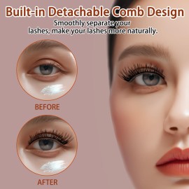 Arroyner 4Pcs Eyelash Curlers with Comb, Rose Gold Beauty Eyelashes Curlers with Built in Comb, Lash Curler Makeup Tool for Women and Girls