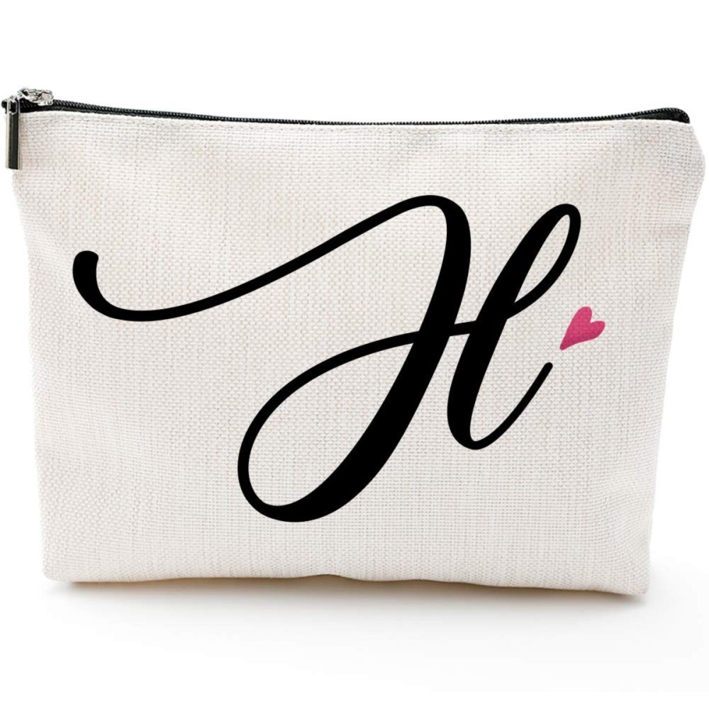 Blue Leaves H Initial Monogram Personalized Travel Makeup Bag,Cosmetic Bag Gifts with Zipper Waterproof(Makeup bag-Letter H) Blue Leaves H Initial Monogram Personalized Travel Makeup Bag,Cosmetic Bag Gifts with Zipper Waterproof(Makeup bag-Letter H)