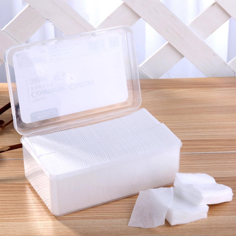 1000 PCS Thin Makeup Facial Cotton Pads, Square Facial Lips Eyes Makeup Remover Pads, Nails Polish Remover Cotton Pads, Non-Woven, Soft, Lint Free 1000 PCS Thin Makeup Facial Cotton Pads, Square Facial Lips Eyes Makeup Remover Pads, Nails Polish Remover Cotton Pads, Non-Woven, Soft, Lint Free