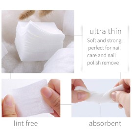 1000 PCS Thin Makeup Facial Cotton Pads, Square Facial Lips Eyes Makeup Remover Pads, Nails Polish Remover Cotton Pads, Non-Woven, Soft, Lint Free 1000 PCS Thin Makeup Facial Cotton Pads, Square Facial Lips Eyes Makeup Remover Pads, Nails Polish Remover Cotton Pads, Non-Woven, Soft, Lint Free