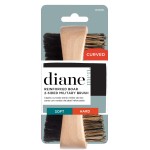 Diane Diane firm reinforced boar and nylon bristle, curved, two-sided, wave mens hair brush, d1006