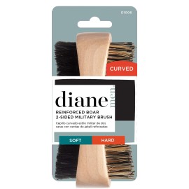 Diane Diane firm reinforced boar and nylon bristle, curved, two-sided, wave mens hair brush, d1006