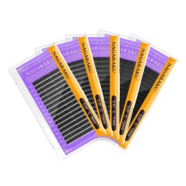NAGARAKU 5 Trays Eyelash Extensions Individual Lashes 0.07mm C curl 9/10/11/12/13mm in 1 pack Classic Soft Natural Professional Faux Mink 16 rows