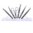 BNP Tweezers Display Stand Durable Acrylic Eyelash Extension Tools Holder Tweezer Transparent Scraper Organize Rack 6 Holes White