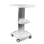 Aluminum Alloy Trolley Stand Assembled For Ultrasonic Cavitation RF Machines Salon Spa Beauty Tattoo Rolling Cart Tray USA STOCK (White)