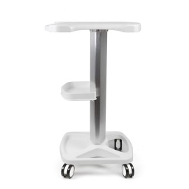 Aluminum Alloy Trolley Stand Assembled For Ultrasonic Cavitation RF Machines Salon Spa Beauty Tattoo Rolling Cart Tray USA STOCK (White)
