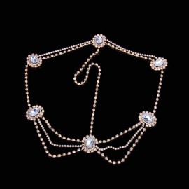 Missgrace Women Dainty Bohemian Rhinestones Head Chain Hair Accessories for Bridal Missgrace Women Dainty Bohemian Rhinestones Head Chain Hair Accessories for Bridal
