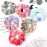 Premium Velvet Macaron Theme Hair Scrunchies Tie Bobbles Rainbow Hair Bands Scrunchy Hair Tie Ropes Lce Cream Color for Women Hair Elastic Bandss (6 PCS Multi-colored)