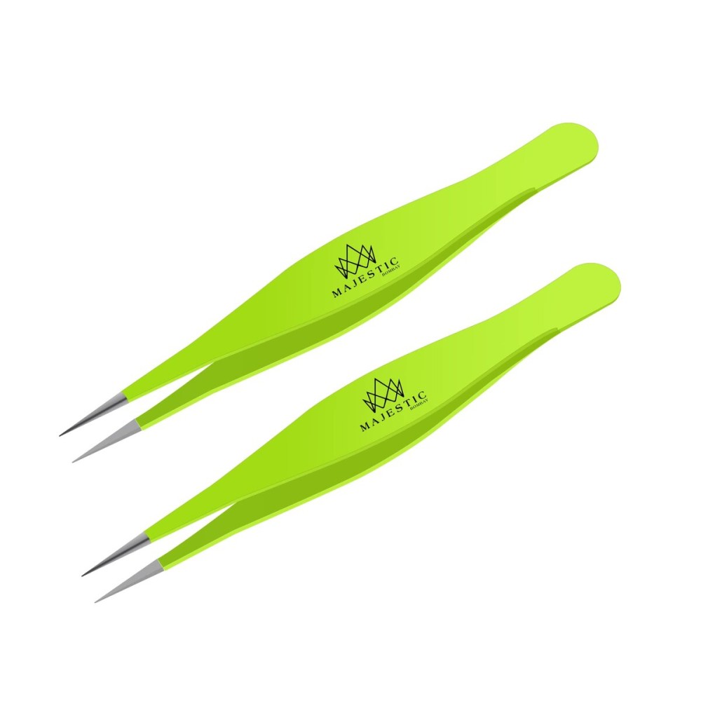 Majestic Bombay Fine Point Tweezers for Women and Men - Splinter Ticks, Facial, Brow and Ingrown Hair Removal-Sharp, Needle Nose, Surgical Tweezers Precision Pluckers best tweezers for chin hair Majestic Bombay Fine Point Tweezers for Women and Men - Splinter Ticks, Facial, Brow and Ingrown Hair Removal-Sharp, Needle Nose, Surgical Tweezers Precision Pluckers best tweezers for chin hair