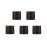 5Pcs 10ml 0.35oz Travel Size Empty Refillable Amber Glass Cosmetic Containers Round Sample Jars Pot Vial Bottle with Inner Liners and Black Lids for Face Creams Lotions and More
