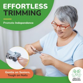 Finger & Toe Nail Clippers for Thick Nails for Seniors - 4-Piece Heavy Duty Toenail Clippers for Seniors - Professional Wide Trimmers for Diabetic People - Complete Kit with Storage Bag Finger & Toe Nail Clippers for Thick Nails for Seniors - 4-Piece Heavy Duty Toenail Clippers for Seniors - Professional Wide Trimmers for Diabetic People - Complete Kit with Storage Bag