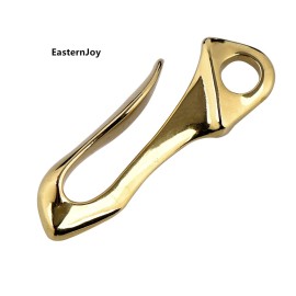 EasternJoy U Hook Keychain Solid Brass Wallet Holder Belt Clip Leathercraft Accessories Biker EDC