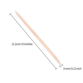 Senkary 200 Pcs Orange Wood Nail Sticks, Wax Sticks for Waxing, Double Sided Cuticle Pusher Sticks for Manicure Pedicure, 4.5 Inches