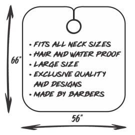 King Midas Haircutting Cape Professional Barber Cape (Black & White)