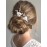 Fstrend Bridal Wedding Hair Pins White Flower Clip Gold Bride Hair Accessory for Women and Girls (Pack of 2) (Gold)