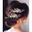 Fstrend Bridal Wedding Hair Pins Silver Sparkly Rhinestones Pearls Hair Pin Crystals Bride Hairpieces Leaves Hair Accessories for Women and Girls(Pack of 2) (Gold)