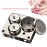 Sonew Nail Art Acrylic Powder & Liquid Storage Set, 3pcs Professional Stainless Steel Kit with Lids, Brush Holder & Powder Pigment Decoration Manicure Tool Storage