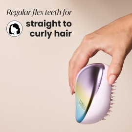 Tangle Teezer Compact Styler Detangling Hairbrush, Pearlescent Matte Chrome