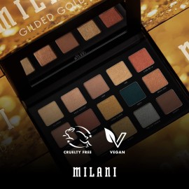Milani Gilded Gold Hyper Pigmented Eyeshadow Palette - 15 Glamorous Eyeshadow Colors Including Metallic, Mattes, Duo-Chromes and Golds Milani Gilded Gold Hyper Pigmented Eyeshadow Palette - 15 Glamorous Eyeshadow Colors Including Metallic, Mattes, Duo-Chromes and Golds