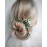 Denifery Bridal Emerald Gold Hair Piece - Emerald & Gold Hair Clip - Wedding Hair Accessory