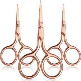 Mudder 3 Pack Small Nose Scissors Facial Hair Trimming Mini Beauty Stainless Steel Grooming Pointed Scissor for Grooming Eyebrows, Nose, Mustache, Beard Mudder 3 Pack Small Nose Scissors Facial Hair Trimming Mini Beauty Stainless Steel Grooming Pointed Scissor for Grooming Eyebrows, Nose, Mustache, Beard
