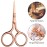 Mudder 3 Pack Small Nose Scissors Facial Hair Trimming Mini Beauty Stainless Steel Grooming Pointed Scissor for Grooming Eyebrows, Nose, Mustache, Beard