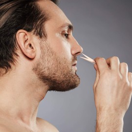 Mudder 3 Pack Small Nose Scissors Facial Hair Trimming Mini Beauty Stainless Steel Grooming Pointed Scissor for Grooming Eyebrows, Nose, Mustache, Beard