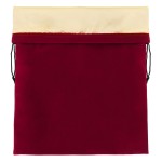 Segbeauty Blow Dryer Bag, Hair Dryer Storage Bag, 11.8x15.7 inches Satin Lined Storage Bags with Drawstring Wine Red Velvet Pouch Bag Travel Organizer for Diffuser, Straighteners, Clothes
