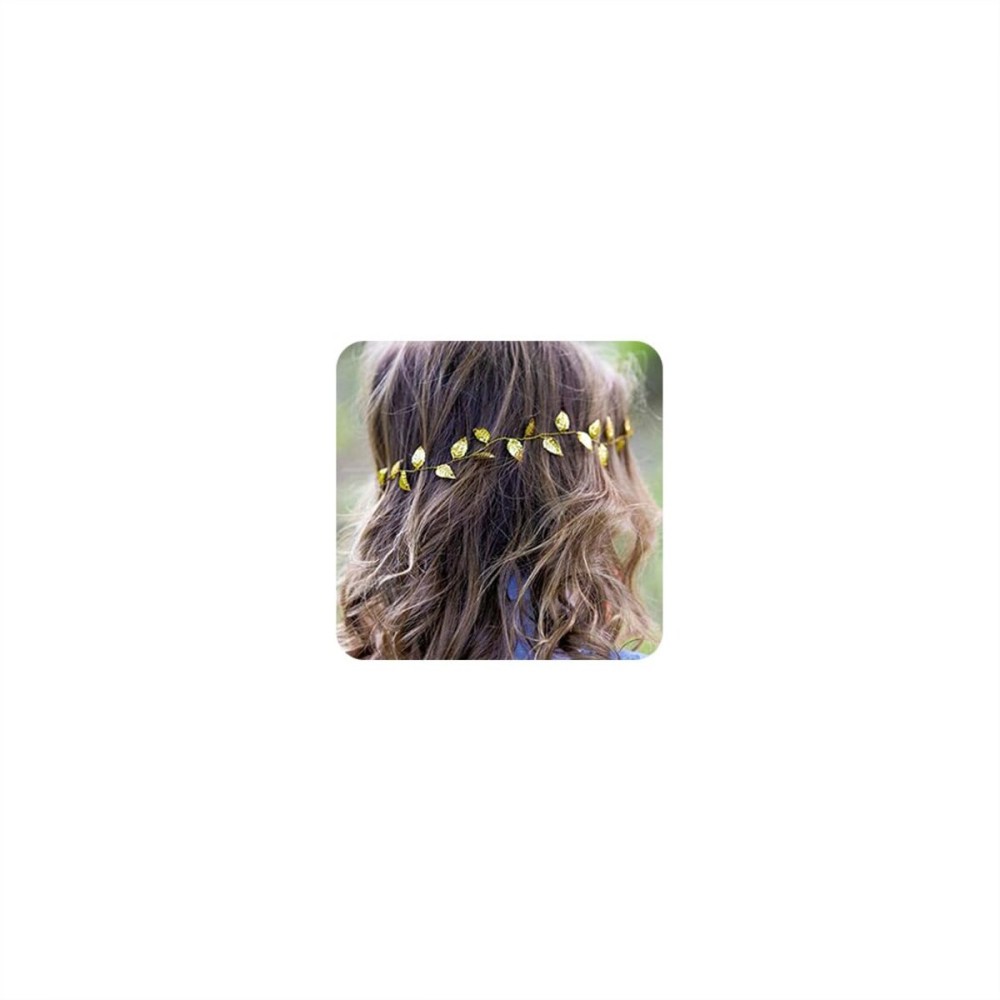 Shegirl Bridal Leaf Hair Vine Delicate Handmade Leaves Hair Chain Gold Wedding Hair Accessories Jewelry for Bride and Women (Gold)
