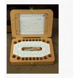 Esweny Baby Tooth Box,Solid Wood Teeth Boxes,Teeth Storage Box,Baby Save Boxes,Kids Keepsake Organizer for Baby Teeth and Hair,Baby Shower& Birthday Gift