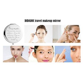 DIDADIC Daughter Gifts from Dad Mom Engraved Makeup Mirror for Daughters DIDADIC Daughter Gifts from Dad Mom Engraved Makeup Mirror for Daughters