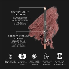 Radiant Professional Waterproof Lip Liner Pencil - Long Lasting Lip Liner for Defined Lips - Soft & Creamy Lipliner with Vitamin E - Long Lasting - 1.20gr, (03 NATURAL)