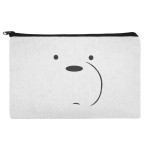 We Bare Bears Ice Bear Makeup Cosmetic Bag Organizer Pouch