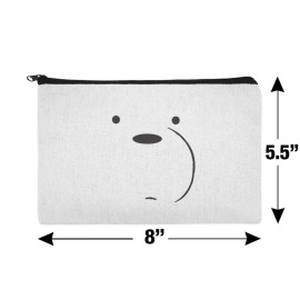 We Bare Bears Ice Bear Makeup Cosmetic Bag Organizer Pouch