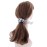 Small Two Tone Fur Scrunchies - Set of 2 (White Black)