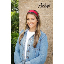 Motique Accessories Girls 2 inch Satin Headband - Red Motique Accessories Girls 2 inch Satin Headband - Red