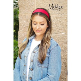 Motique Accessories Girls 2 inch Satin Headband - Red Motique Accessories Girls 2 inch Satin Headband - Red