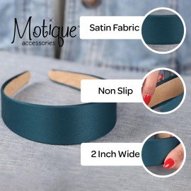 Motique Accessories Girls 2 inch Satin Headband - Red Motique Accessories Girls 2 inch Satin Headband - Red