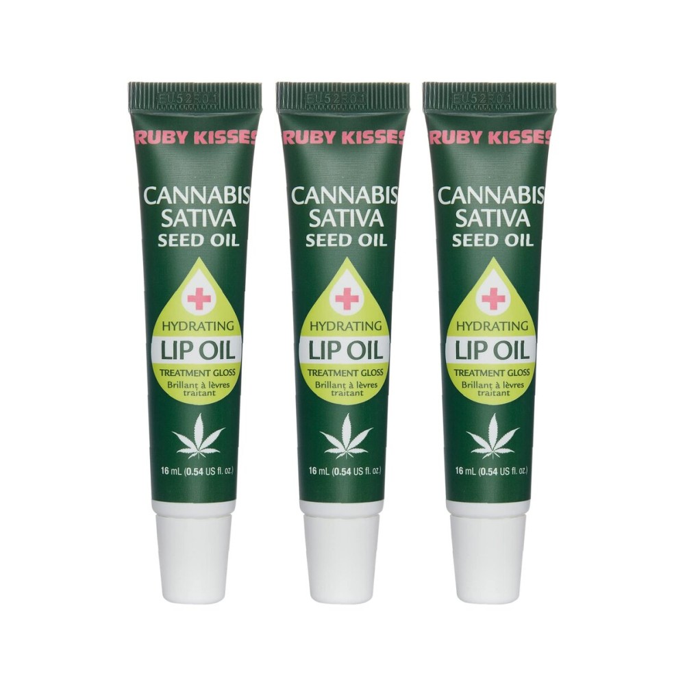 Ruby Kisses Hydrating Lip Oil Cannabis Sativa Hemp Seed RLO04D1 (3 PACK)