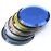 5Pcs Mirror Empty Nail Art Palettes Plate Round Glass Manicure Palette Nail Art Display Tray Board Holder Gel Polish Drawing Color Mixing Palette for Women Beauty Tool, Assorted Color
